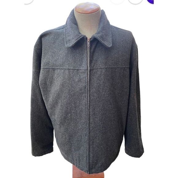 Old Navy Collection Wool Blend Jacket Mens XXL Heather Gray Quilted Lining Front - Picture 6 of 8